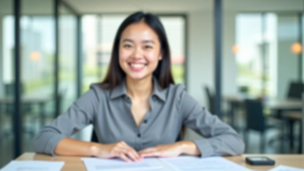 Professional financial advisor reviewing property investment documents with client in modern office setting